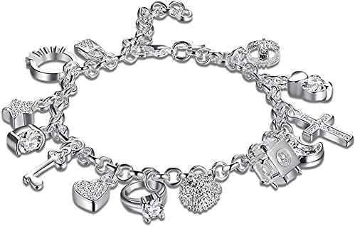 UU19EE Armband Armband Mit Mehreren Anhängern Zirkon Armbänder Für Damen Party Charm Schmuck Geschenk