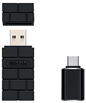 Mcbazel Adattatore USB 2 Wireless 8 Bit con Accessorio Adattatore OTG Compatibile con Switch OLED/NS Switch/PS5/PS4/PC/Raspberry Pi(Compatibile con Switch 2)