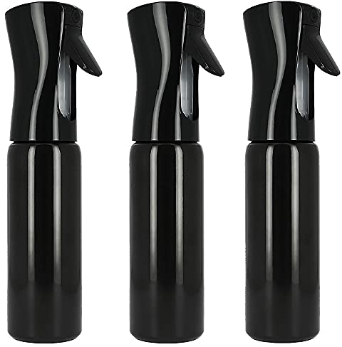 Nanoprotect Flairosol Sprühflasche schwarz | 3 Stück | 300 ml | Sprayflasche kopfüber anwendbar | Feiner Nebel | Feinzerstäuber ideal als Friseurflasche, Wassersprühflasche und für Blumen