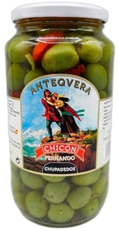 Pack2 Aceitunas Chupadedos Chicón Lebrón: Disfruta del auténtico sabor de estas exquisitas aceitunas aliñadas con pimiento rojo, ajo, orégano y aceite de oliva.