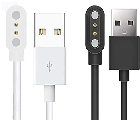 Blueshaweu Ladekabel Kompatibel mit PASONOMI Smartwatch Herren 1,52, Kabel Ladegerät Ladestaion für PASONOMI 1,52 Smartwatch Herren (schwarz+weiß)