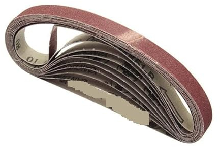 10 Stück 15 x 452 mm Schleifband 60/120/240/400/600 Körnung, for M10 Sander Adapter Poliermaschine Schleifwerkzeuge (Size : Grit 600)