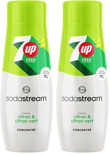 Sodastream Concentré 7UP Free – Sans Sucres – 100% du Goût Original – Avec Bouchon Doseur – 440 ml (Lot de 2)
