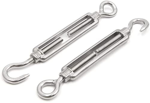 XYWHPGV 304 in acciaio inox M6 gancio occhio tenditore sartiame fune metallica tensione 2 pezzi(3cc72 9ba38 112a8 c06b1 30c5d 18eb1