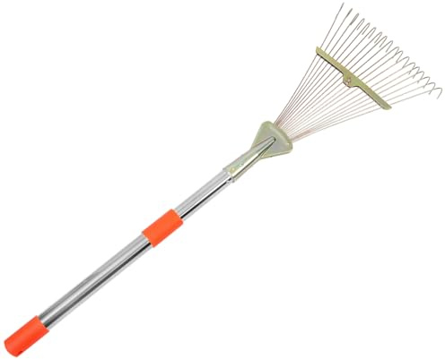 CIMAXIC Rastrillo para Césped Artificial y Jardinería Rastrillo Metálico Herramienta Ligera y Duradera
