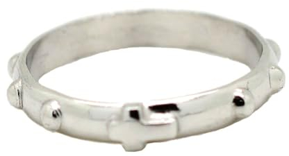 Unisex-Ring Rosenkranz aus Weißgold