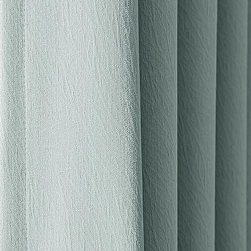 Ayoiow Vorhänge Undurchsichtig, Thermovorhang Kälteschutz Mit Ösen, Polyester Verdunkelungsvorhang 2 Stück, Mintgrün, 107X160CM