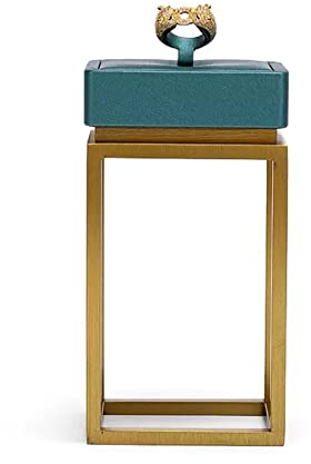 Schmuckständer Schmuckhalter Grünes Leder-Schmuckdisplay for Halsketten, Armbänder, Ohrringhalter, Schmuckständerhalter, Uhr, Halskette, Armband, Organizer, Ringhalter, Ohrring-Display Schmuckaufbewah