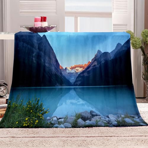 HOOTAP Kinderdecke 100 X 150 cm Fleece Decke Natur Landschaft Decke Flauschig Winter Blanket