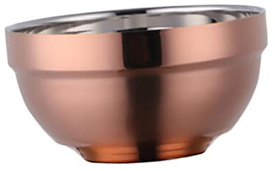 Cabilock Ciotola in Acciaio Inossidabile Con Doppio Isolato in Stile Adulto Color Oro Rosa Per Spuntini E Pasti