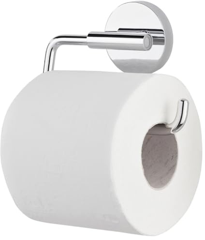 Tiger Puck Toilettenpapierhalter – Hochwertiger Edelstahl, verchromt, modernes Design, verdeckte Befestigung, Montage mit Schrauben oder klebbar mit Tigerfix, ideal für Bad & Gäste-WC