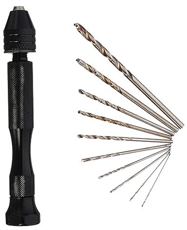 VILLCASE 10piezas Taladro De Mano Para Grabados Joyería Brocas Para Madera Plástico Caucho Adecuado Para Materiales Blandos