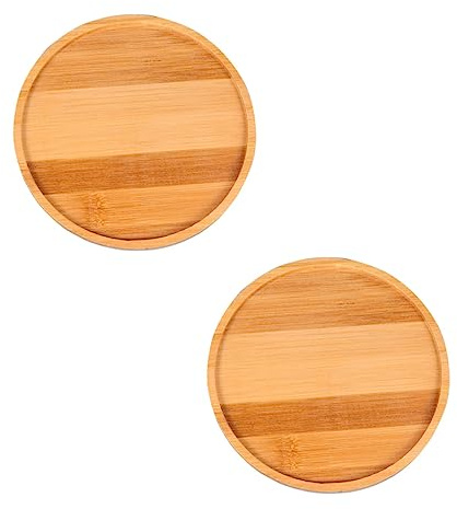KONTONTY 2pièces Plateau pour Pots De Fleurs Et Bonsai Soucoupes Céramique pour Arrosage Et Protection des Plantes Dimensions