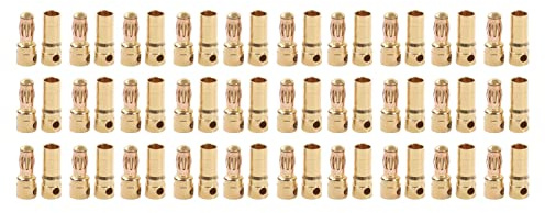 Connettori a Banana Spine Ottone Placcato Oro Connettore Maschio Femmina Set Alta Precisione Eccellente Conduttività per Drone Modello RC Veicolo Elettrico 60 Pezzi