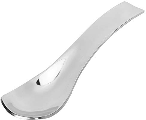 Kuuleyn Polishing Stainless Steel Spoon,Ergonomic Flat Teaspoon,Peanut Butter Spoon,Ice Cream Scoop for Home Restaurant Coffee