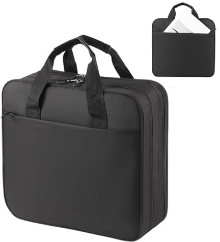 Carpeta Con Cremallera Y Correa - Impermeable Capacidad Para 500 Hojas De Uso Pesado - Carpeta De 3 Anillas Con Cremallera Para Portátil | Para Documentos Laptop Cuaderno Estudiantes Profesor Escuela