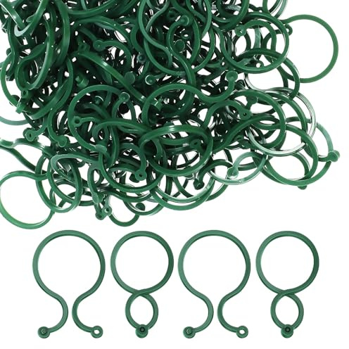 SEWACC 100 Stück Kletterpflanzenclips aus Kunststoff 8 Förmige Gartenclips zur Schonenden Befestigung von Gemüseranken und Weinreben Wiederverwendbare Rankhilfe für Kletterpflanzen