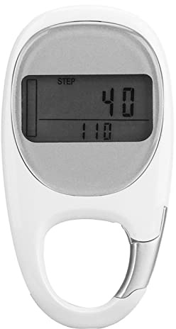 Wangcmcol Contapassi con modalità di risparmio energetico, display LCD chiaro, semplice moschettone, contapassi per sport all'aria aperta, adulti e bambini