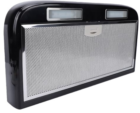 Blaihild Campana Extractora para Debajo del Gabinete, Pantalla Táctil de 20 Pulgadas, 12 V, Ventilador de Ventilación de 3 Velocidades, Acero Inoxidable Negro para RV, Barco, Yate, Cocina Pequeña