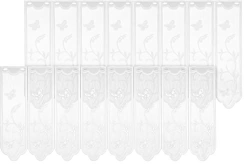 RoyalChic 2Pcs Scheibengardine Weiß 130x45cm, Bistrogardine mit Leinenoptik | lichtdurchlässige Küchengardinen für kleine Fenster, halbtransparenter Sichtschutz Vorhang für Küche, Fenster & Wohnzimmer