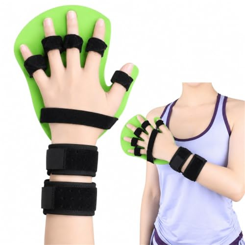 Férula de Mano para Recuperación de Ictus Soporte de Dedos Ajustable para Hemiplejia Espasticidad y Atrofia Muscular Inmovilizador de Muñeca Terapia de Mano Adultos(L)