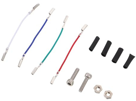 Beavorty Juego de Cables de Repuesto para Cabezal de Tocadiscos Codificación de Colores Fácil y Materiales de Plástico y Cobre para Reproductores de Vinilo