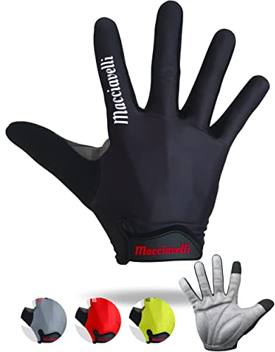 MACCIAVELLI Fahrradhandschuhe Herren Damen lang - MTB Handschuhe - Vollfinger Touchscreen Fahrrad Handschuhe Sommer für Rennrad und Mountainbike