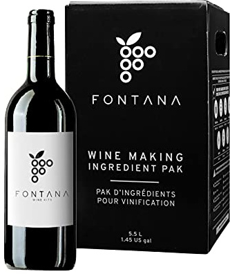 Fontana French Cabernet Sauvignon Wine Kit Ingredients - 6 Gallon DIY Kit - Makes 30 Bottles of Wine
