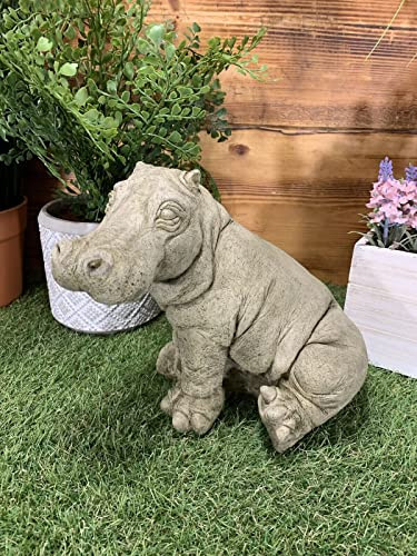 J and L Stone Ornaments Stone Cute Hippo Hippo Statue Figure Ornament