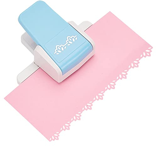 FINGERINSPIRE Bordüren Stanzer, Lotusblumen Design Eckenstanzer für Papier 9.5x12x5.2cm Eckenstanzer Papierstanzer Handgefertigt Scrapbook Zubehör für DIY Papier Sammelalbum Dekor