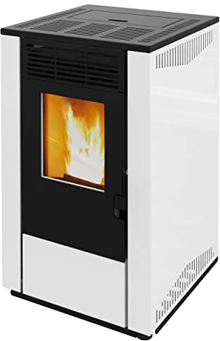 Wamsler G001992210 WPO 7 Pelletofen Stahl Weiß, gerade Seiten/A+