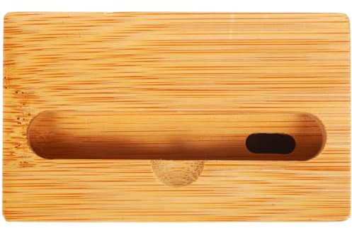 Operitacx Bambus Telefonhalter Mit Klangverstärker Handy Halterung Schreibtisch Aus Holz Für Musik Und Video Universal Smartphone Ständer Mit Natürlicher Holzmaserung Für Zuhause Und Büro