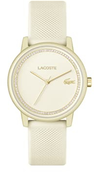 Lacoste.12.12 GO Montre Analogique à Quartz pour Femme avec Bracelets en Silicone Champagne