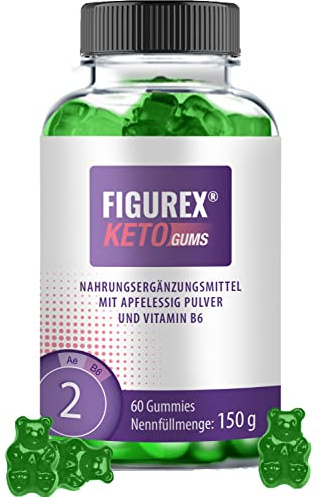 FIGUREX Keto Gummies | Gummibärchen für den Stoffwechsel mit Vitamin B6 | Fruchtgummis für Keto-Diät, 60 Stück