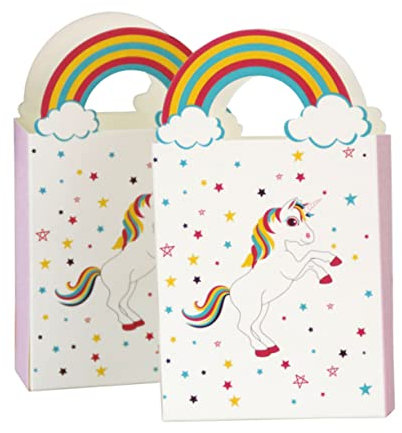 GLEAVI 12stücke Papier-süßigkeiten-boxen für Hochzeiten Süßigkeiten-geschenkboxen mit Einhorn-regenbogen-motiv Gastgeschenke zur Hochzeit