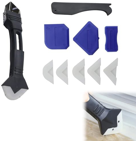 Silikonentferner 5in1,Silikonentferner Werkzeug Set,Multifunktionale Silikon Werkzeug Schaber Set,Fugenabzieher Set,Silikon Entfernen Werkzeug,Dichtmittelelentferner,Schaber Entferner