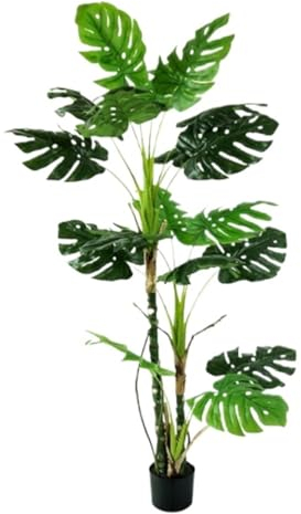 Aartificial Plants Indoor Faux Turtle Tree Artificial Tree In Plastic Pot Fake Plants For Indoor Home Office Decor Floor Plant (Color : A, Size : 180cm)