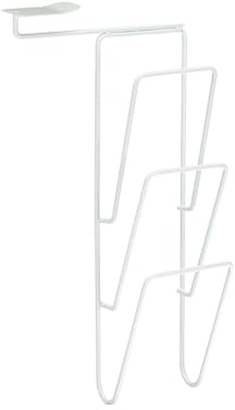 Avilia Support mural multifonction avec 3 crochets – pour couvercles, assiettes et planches à découper, métal, 39 x 20,5 x 10 cm, blanc