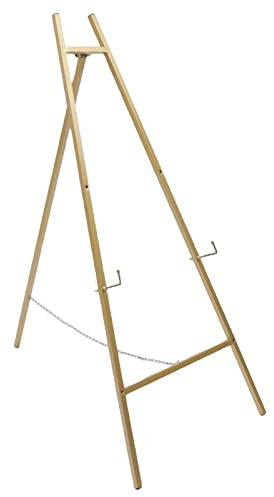 Lot de 2 chevalets en fer doré - Angle d'affichage réglable - Hauteur réglable - Support en bois pour peintures, bienvenue, plus de panneaux - Chevalets de mariage légers et stables