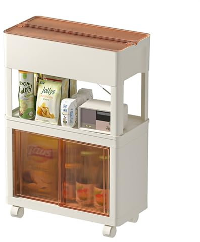 SDA287MZ Servierwagen Snack-Kinderwagen, Lagerregal, tragbare bodentiefe Mobile Bar, mehrstufiges Lagerregal im Wohnzimmer des Haushalts Barwagen