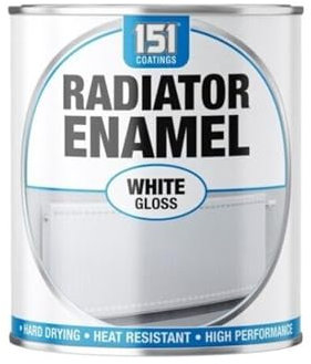 MIXEL Radiator Enamel White Gloss Paint, Quick Drying, Long-Lasting Protection, Ideal for Both Interior and Exterior Use, Perfect for DIY Projects, Crafting, 300ml, (1 Pcs)