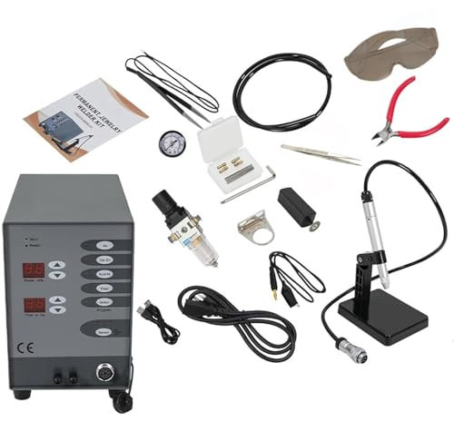 Kit saldatrice permanente for gioielli da 100 W, saldatrice ad arco pulsato CNC for saldatrice a punti permanente for gioielli, kit saldatrice a punti for gioielli for riparazioni fai da te di gioiell