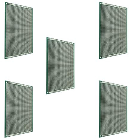 Juego de 5 placas de circuito impreso PCB con prototipo de doble cara, 9 x 15 cm, para soldar, accesorios electrónicos