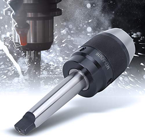 EBTOOLS Integrated MT3-APU16 Flat Tail Drill Chuck for Milling Machines -, High-Speed Steel, Tool