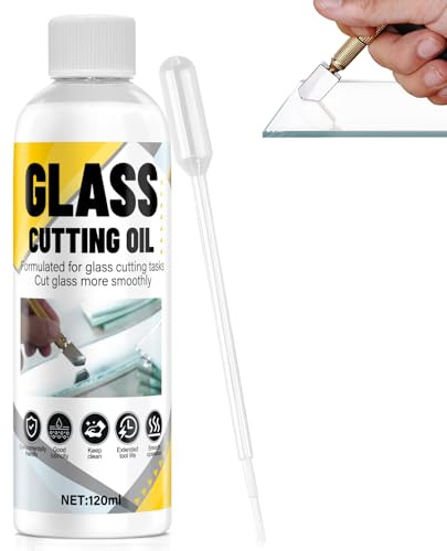 WEILAOK Olio Taglio per Vetro, Glass Cutting Oil, Olio per Taglio Vetro per Vetri, Specchi, Piastrelle Vetro, Punte da Trapano e Vetrate, Lubrificante - Convient À une Variété D'outils de Coupe, 120ml