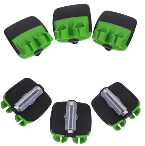 Hohopeti Set da 6 Pelapatate per Dita in Acciaio Inossidabile Impugnatura Verde Ergonomica, Resistente e Facile da Pulire, per Cucina e Picnic All'aperto