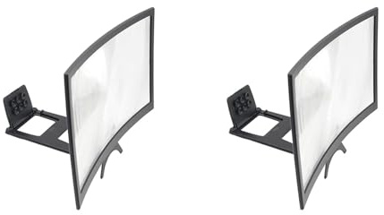 Onchdbfhuu 2pcs 12 Inch Mobile Phone Screen Amplifier, HD Video Magnifier Stand, Enlarged Screen Bracket