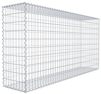 GABIONA - Gabion 200 x 100 x 40 cm – Gabionkorg med maskstorlek 5 x 10 cm – galvaniserad trådkorg är korrosionsbeständig