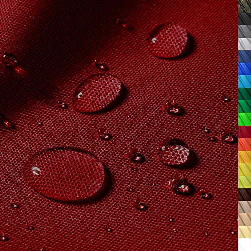 1buy3 – wasserdichter Polyesterstoff “Monaco” mit 12.000mm Wassersäule für Zelte, Abdeckplanen, Bezüge, Outdoorbekleidung & Co – Maße 200x160cm – reißfest & pflegeleicht (Farbe 10 / Dunkelrot)