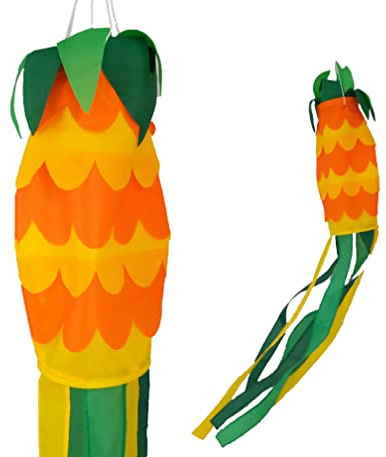 Madrona Brands Pineapple Summer Windsock | Durable Outdoor Hanging Decoration | Yard, Garden, Patio, Beach | 42 Inch